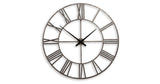 Paquita Antique Silver Wall Clock from Ashley Furniture - Luna Furniture