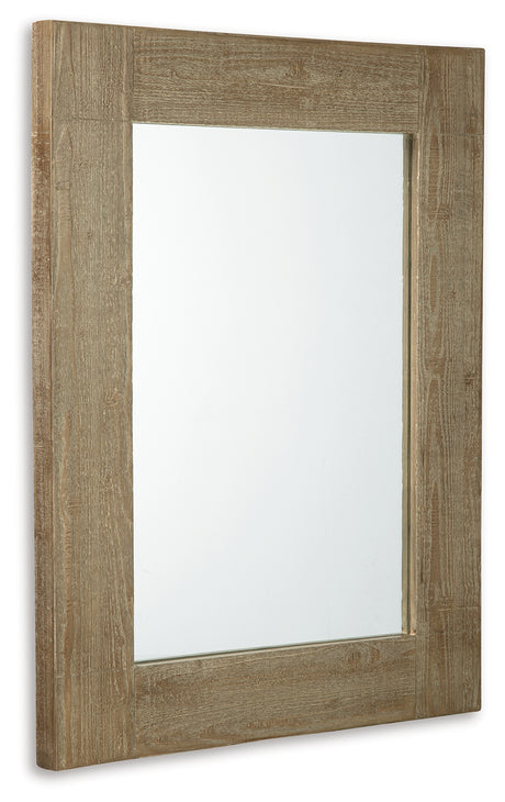 Waltleigh Distressed Brown Accent Mirror from Ashley - Luna Furniture