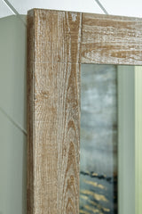 Waltleigh Distressed Brown Floor Mirror from Ashley - Luna Furniture