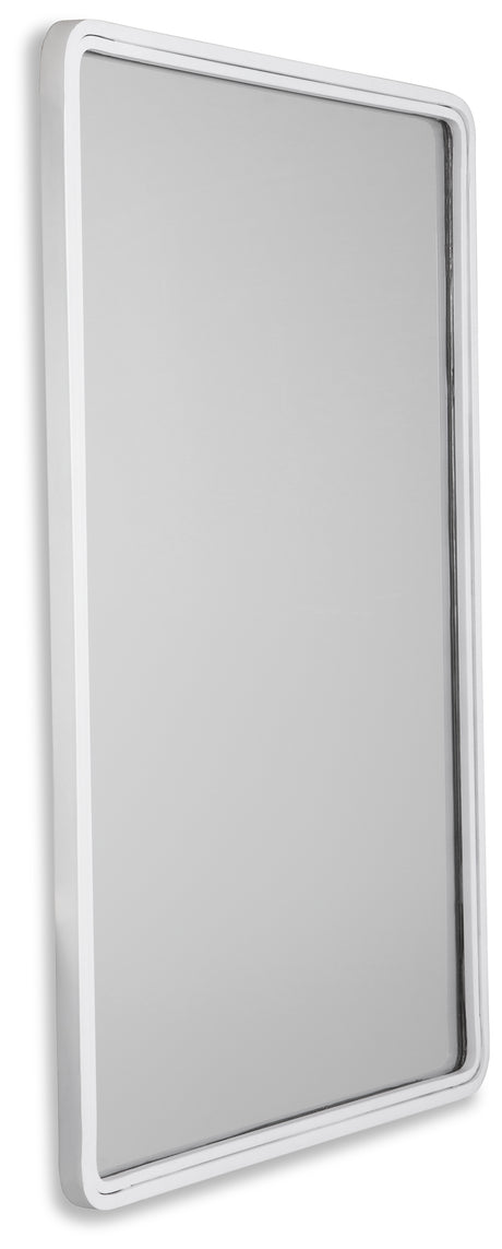 Brocky White Accent Mirror from Ashley - Luna Furniture
