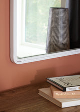 Brocky White Accent Mirror from Ashley - Luna Furniture