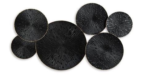 Rhetlen Black/Gold Finish Wall Decor from Ashley - Luna Furniture