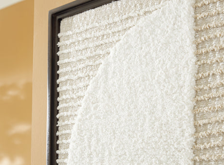 Bachard Tan/White Wall Decor from Ashley Furniture - Luna Furniture