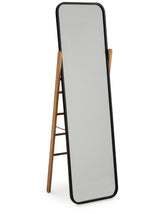 Bronick Black/Brown Floor Mirror from Ashley Furniture - Luna Furniture