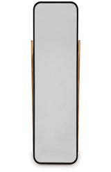 Bronick Black/Brown Floor Mirror from Ashley Furniture - Luna Furniture