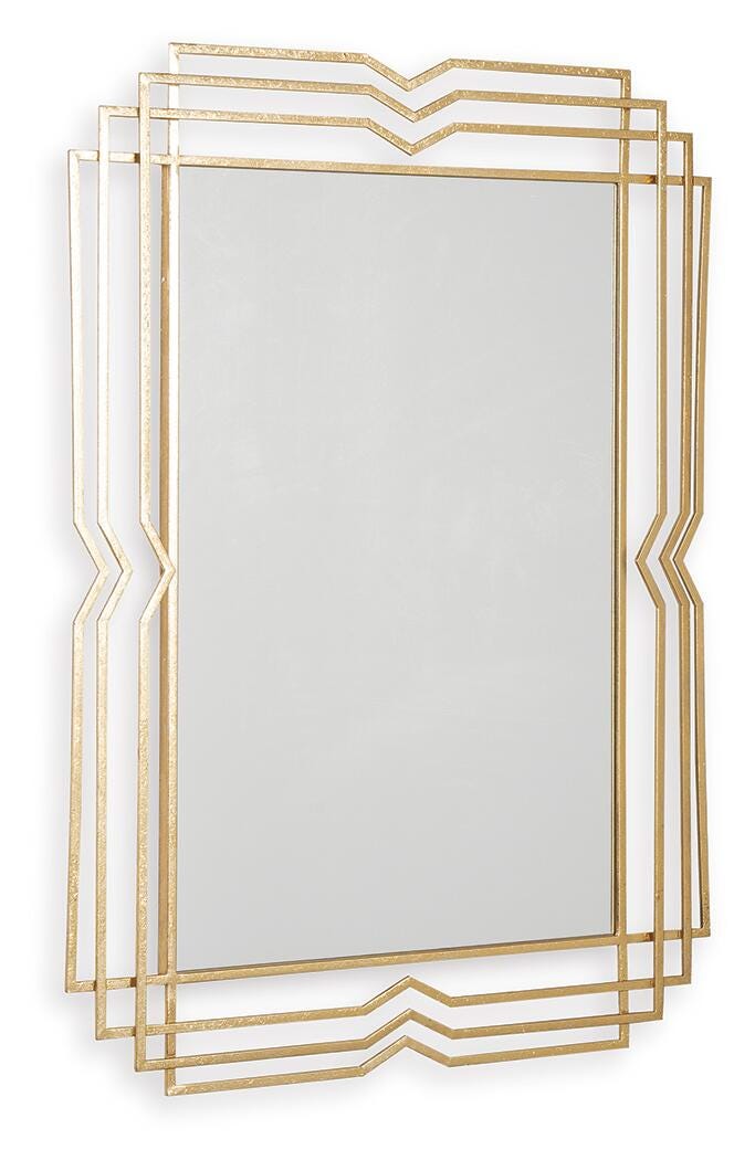 Claybrook Gold Finish Accent Mirror from Ashley Furniture - Luna Furniture