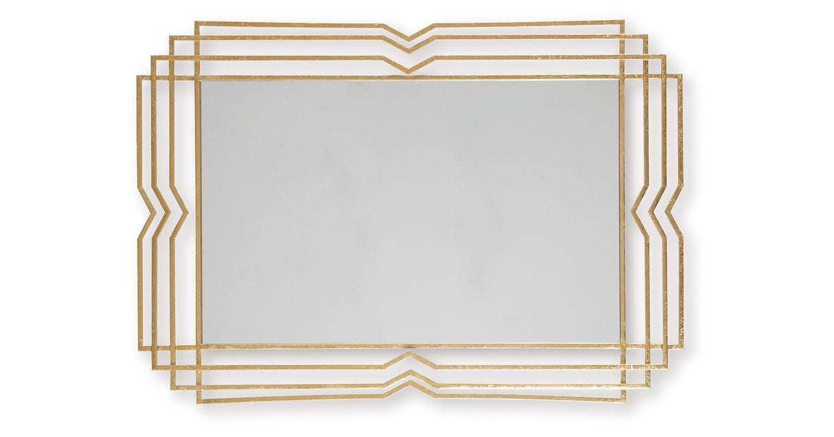 Claybrook Gold Finish Accent Mirror from Ashley Furniture - Luna Furniture