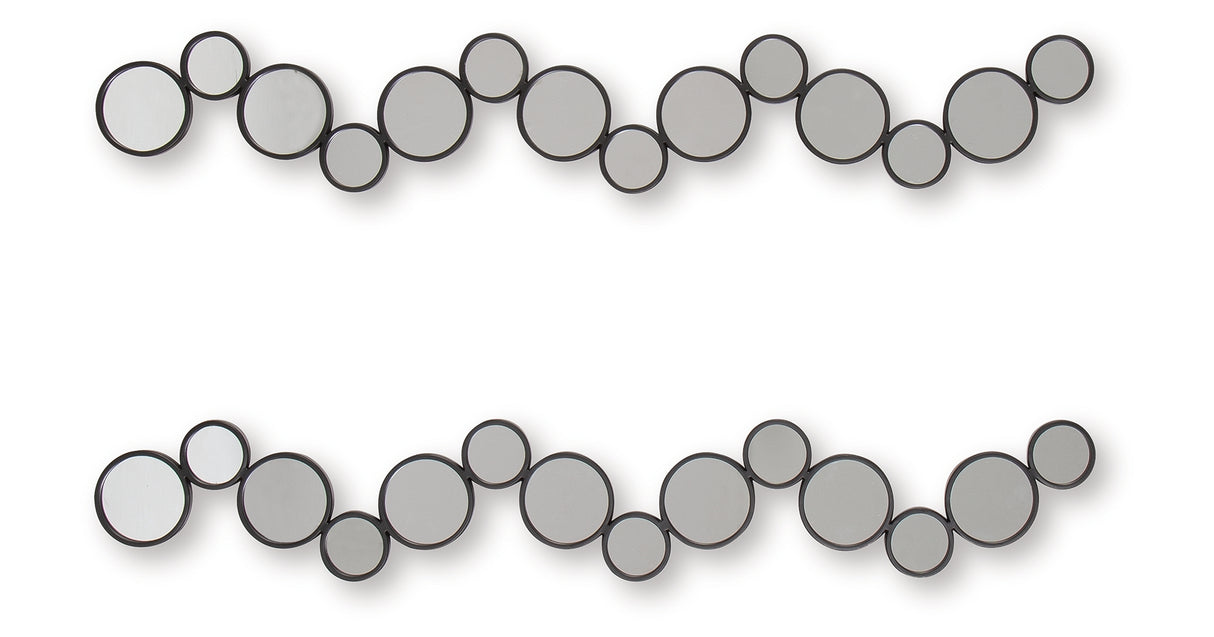 Vinler Black Accent Mirror Set (Set of 2) from Ashley - Luna Furniture