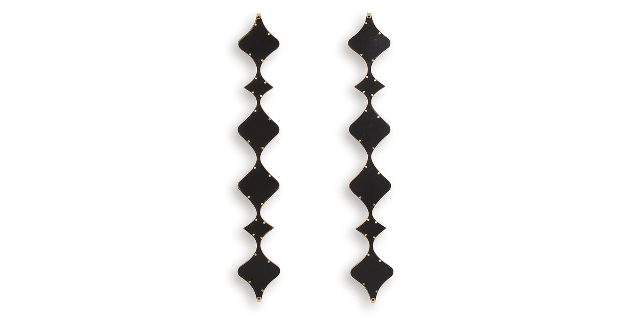 Harriswood Gold Finish Accent Mirror Set (Set of 2) from Ashley Furniture - Luna Furniture