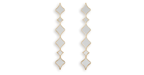 Harriswood Gold Finish Accent Mirror Set (Set of 2) from Ashley - Luna Furniture