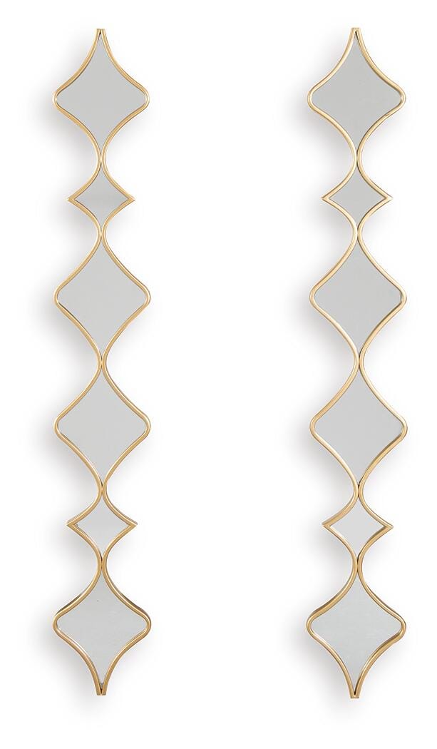 Harriswood Gold Finish Accent Mirror Set (Set of 2) from Ashley Furniture - Luna Furniture
