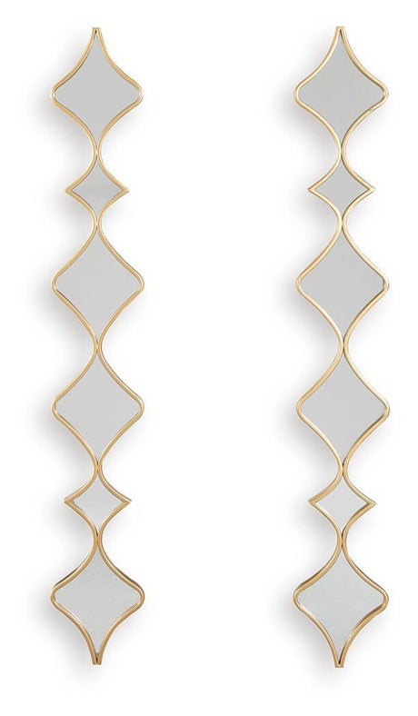 Harriswood Gold Finish Accent Mirror Set (Set of 2) from Ashley - Luna Furniture
