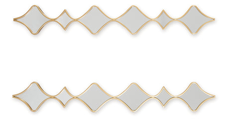 Harriswood Gold Finish Accent Mirror Set (Set of 2) from Ashley - Luna Furniture