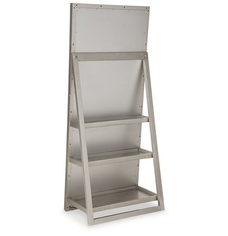 Evesen Champagne Floor Standing Mirror with Storage from Ashley Furniture - Luna Furniture