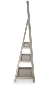 Evesen Champagne Floor Standing Mirror with Storage from Ashley Furniture - Luna Furniture