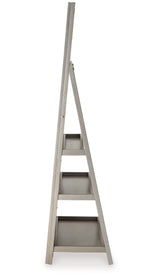 Evesen Champagne Floor Standing Mirror with Storage from Ashley Furniture - Luna Furniture