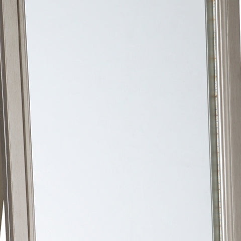 Evesen Champagne Floor Standing Mirror with Storage from Ashley Furniture - Luna Furniture