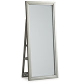 Evesen Champagne Floor Standing Mirror/Storage from Ashley Furniture - Luna Furniture
