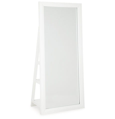 Evesen White Floor Standing Mirror/Storage (Mirror Only) from Ashley Furniture - Luna Furniture