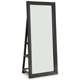 Evesen Black Floor Standing Mirror/Storage (Mirror Only) from Ashley - Luna Furniture