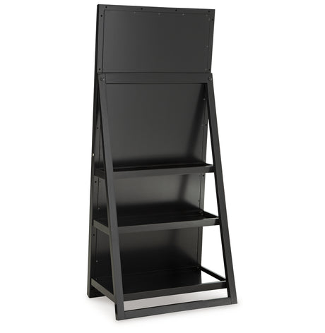 Evesen Black Floor Standing Mirror/Storage (Mirror Only) from Ashley Furniture - Luna Furniture