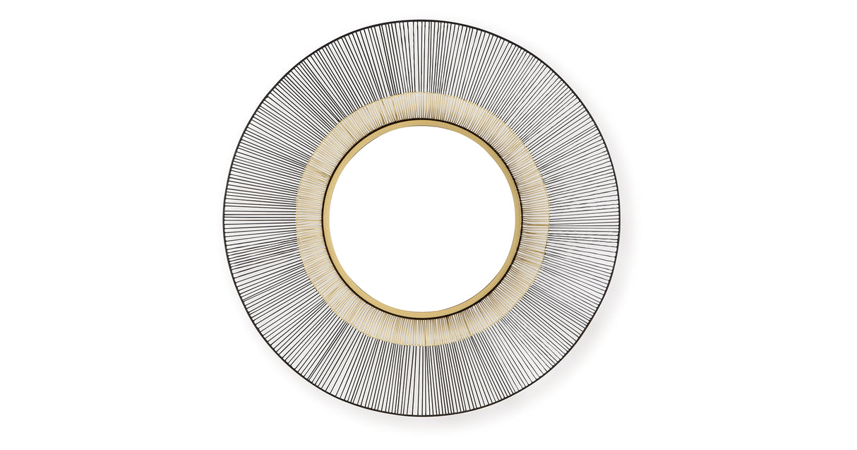 Dallmen Black/Gold Finish Accent Mirror from Ashley - Luna Furniture