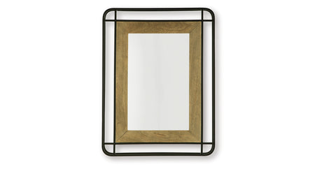 Beelman Black/Brown Accent Mirror from Ashley - Luna Furniture