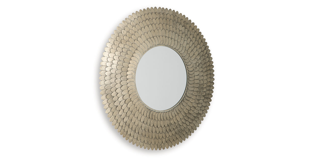 Wrightmund Champagne Finish Accent Mirror from Ashley - Luna Furniture
