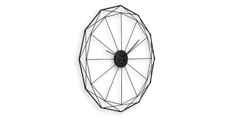 Arkthorne Black Wall Clock from Ashley - Luna Furniture