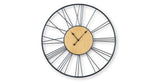 Brockett Black/Natural Wall Clock from Ashley Furniture - Luna Furniture