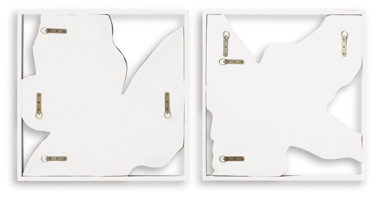 Landley Brown/White Wall Decor (Set of 2) from Ashley - Luna Furniture