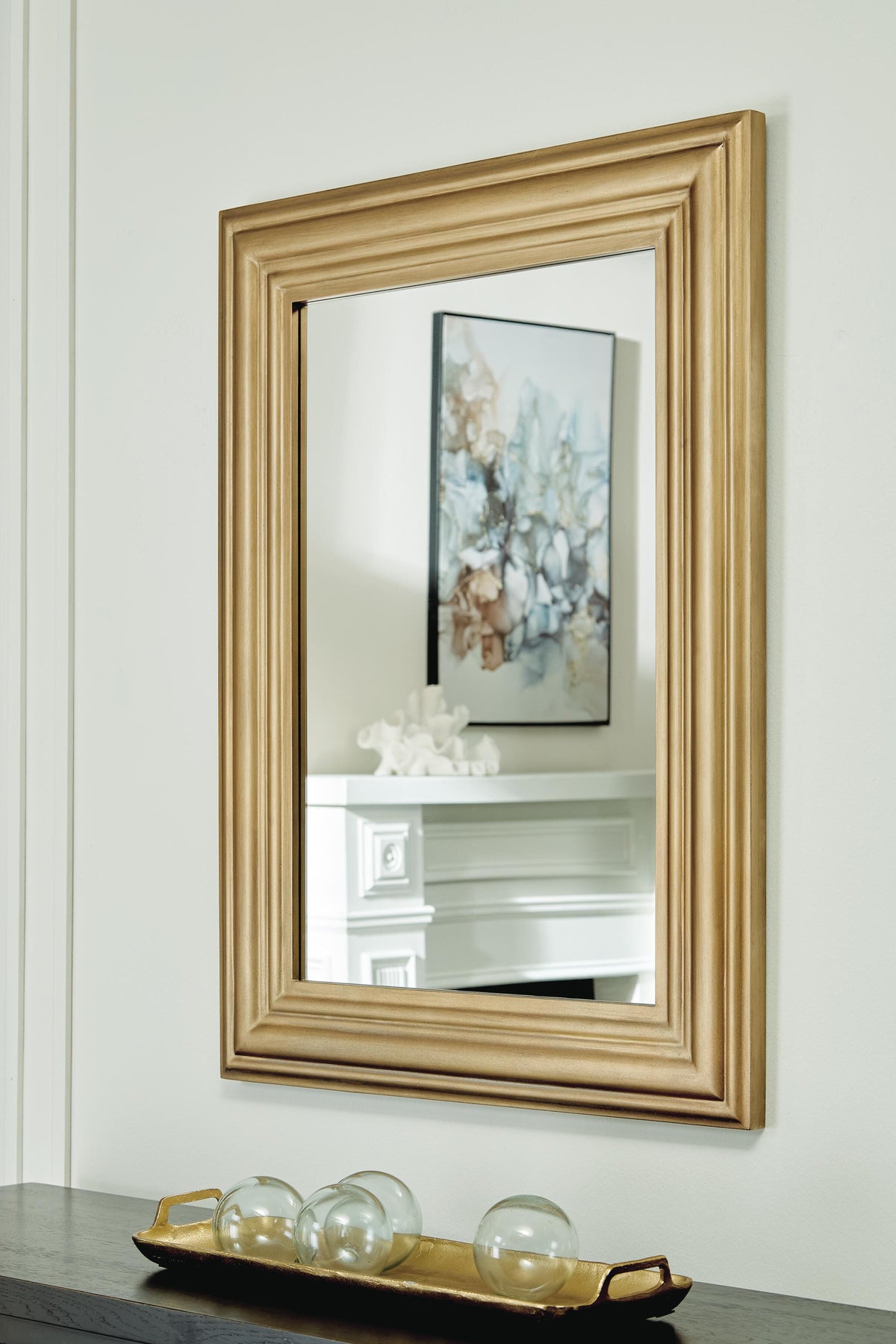 Keneriah Gold Finish Accent Mirror from Ashley - Luna Furniture