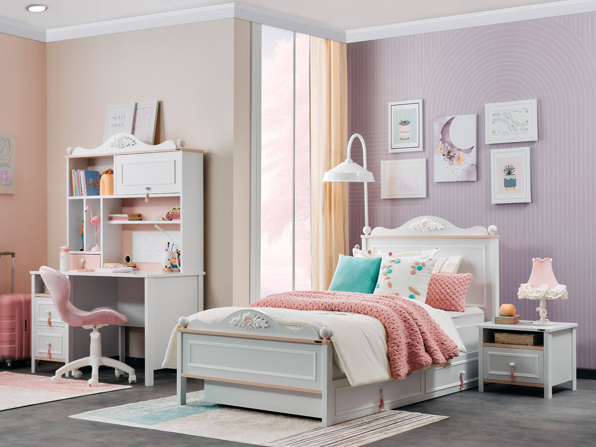 Alya Kids Room Set (Twin Bed & Study Desk & Nightstand) from Furnia - Luna Furniture