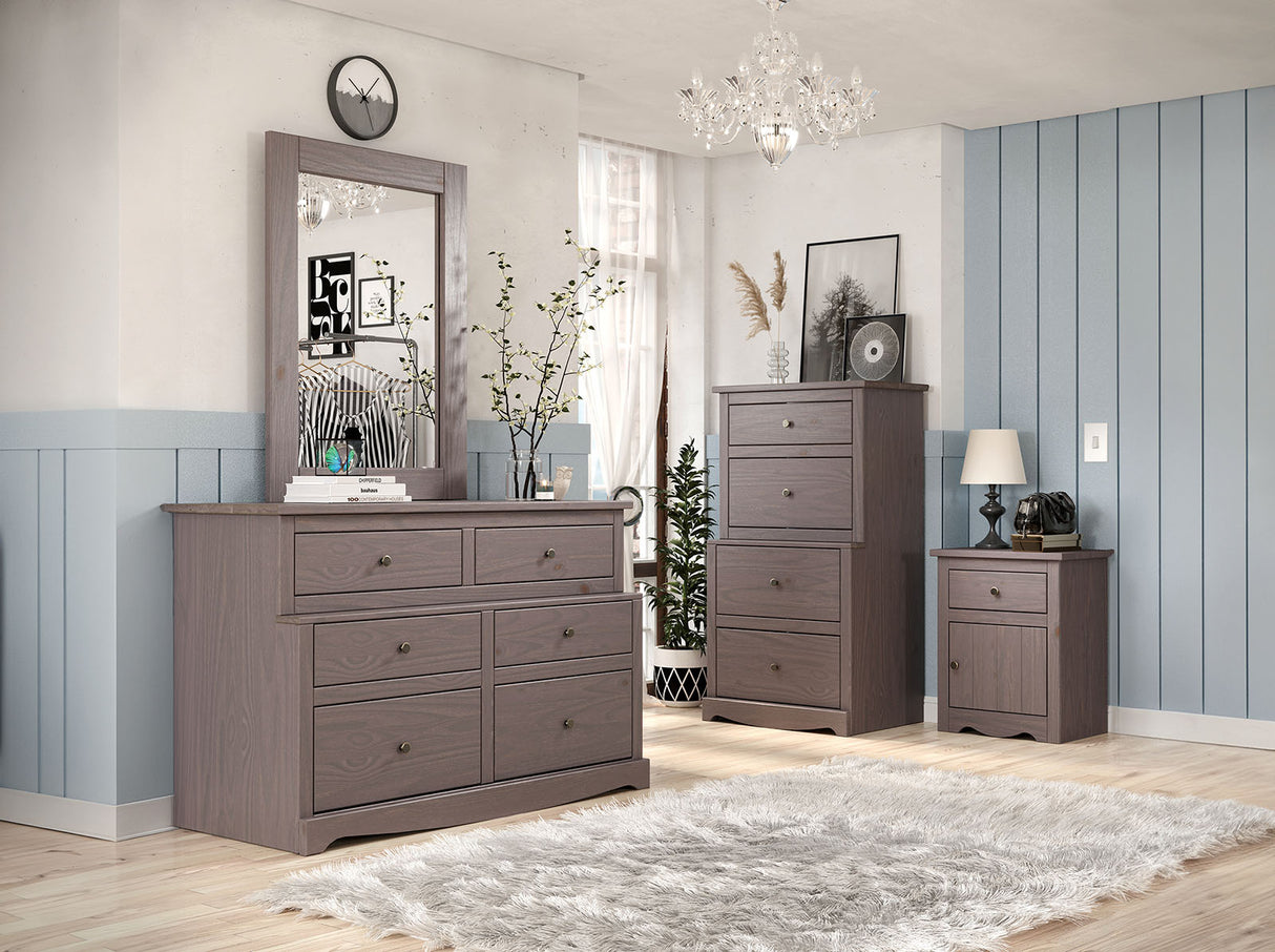Stavros Gray Mirror (Mirror Only) from Furniture of America - Luna Furniture