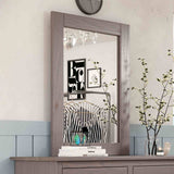Stavros Gray Mirror (Mirror Only) from Furniture of America - Luna Furniture