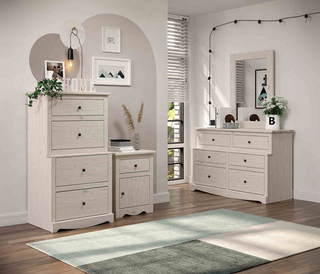 Stavros White Nightstand from Furniture of America - Luna Furniture