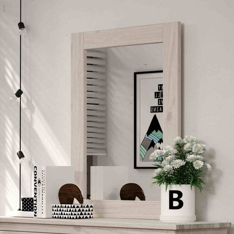 Stavros White Mirror (Mirror Only) from Furniture of America - Luna Furniture