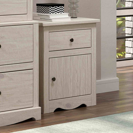 Stavros White Nightstand from Furniture of America - Luna Furniture