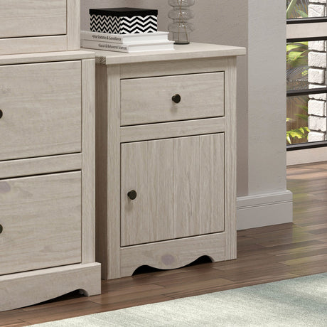 Stavros White Nightstand from Furniture of America - Luna Furniture