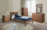 Creswell Mahogany 4 Pc Twin Bedroom Set, rustic wood finish, full room view