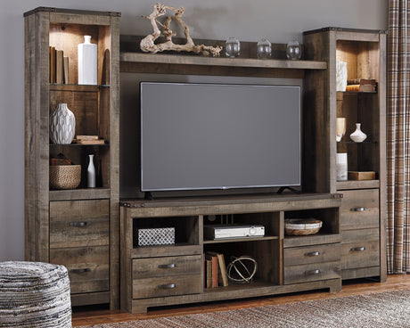 Trinell Brown 4-Piece Entertainment Center from Ashley - Luna Furniture