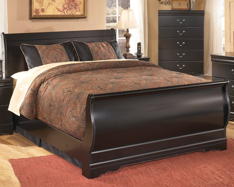 Huey Vineyard Black Full Sleigh Bed from Ashley - Luna Furniture