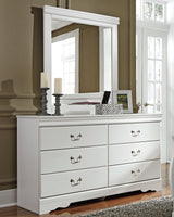 Anarasia White Dresser and Mirror from Ashley Furniture - Luna Furniture