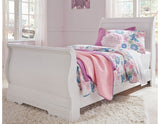 Anarasia White Twin Sleigh Bed and Chest from Ashley Furniture - Luna Furniture