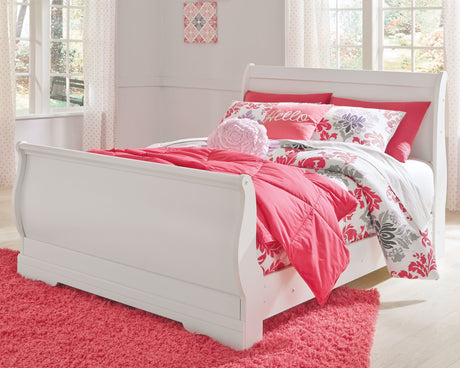 Anarasia White Full Sleigh Bed from Ashley - Luna Furniture