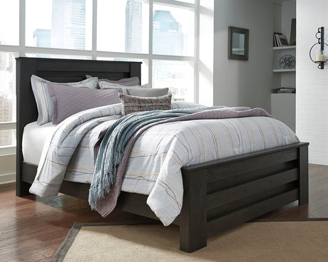 Brinxton Charcoal Queen Panel Bed from Ashley - Luna Furniture