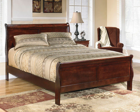 Alisdair Reddish Brown Queen Sleigh Bed from Ashley Furniture - Luna Furniture