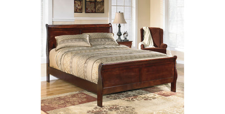 Alisdair Reddish Brown Queen Sleigh Bed from Ashley - Luna Furniture