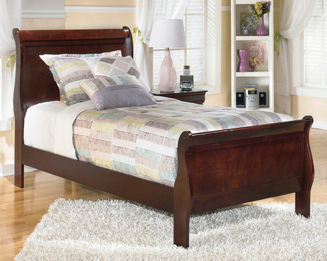 Alisdair Reddish Brown Twin Sleigh Bed from Ashley Furniture - Luna Furniture