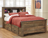 Trinell Brown Full Storage Platform Bed with 2 Drawers from Ashley Furniture - Luna Furniture